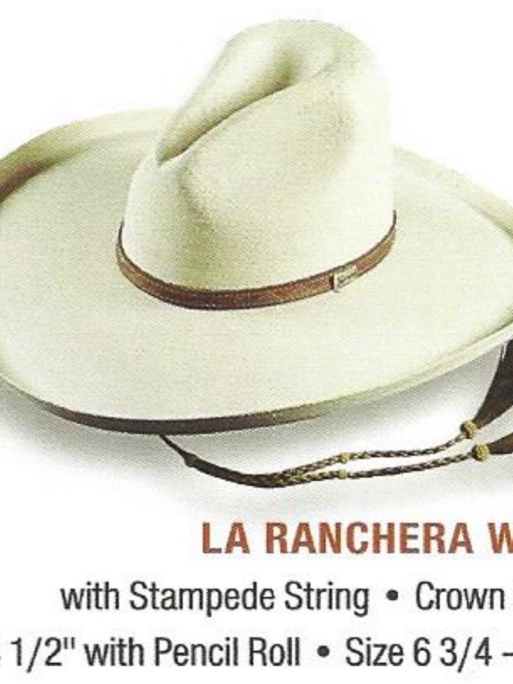 Atwood La Rachera white Palm Leaf straw cowboy hat